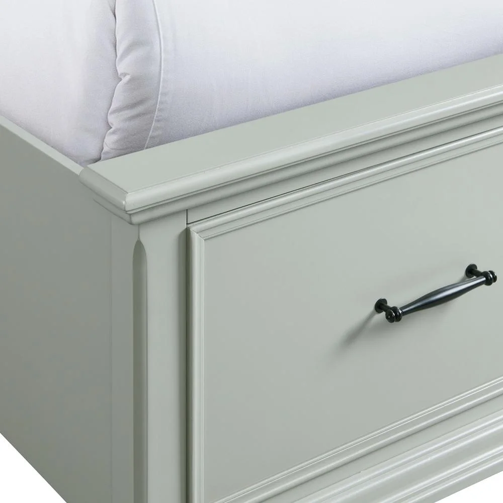 Picket House Furnishings Brooks Queen Platform Storage 6PC Bedroom Set in Grey