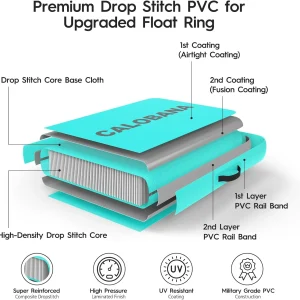 Round Floating Ring Hammock - Heavy Duty Inflatable Raft