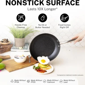 Granitestone Pots and Pans Set, 20 Piece Complete Cookware + Bakeware Set with Ultra Nonstick, Includes Frying Pans, Saucepans, Stock Pots, Steamers, Cookie Sheets and Baking Pans