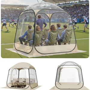 VEVOR Pop up Sports Tent, 8 Sizes Optional Clear Bubble Tent for 1-6 Person