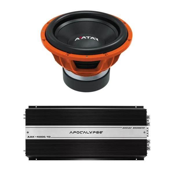 Car Audio 15" 2Ohm Subwoofer STU-1546-D2&Monoblock Amp Package New