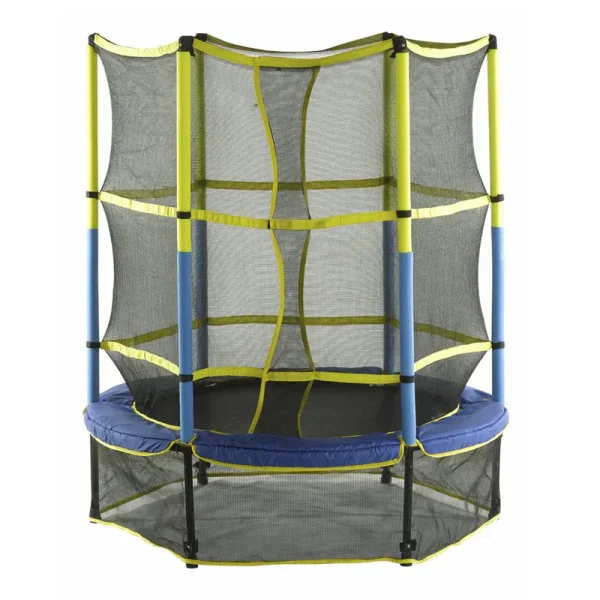 Upper Bounce 55′′ Kids Trampoline with Safety Enclosure – No-Spring Bungee System, Easy Assembly
