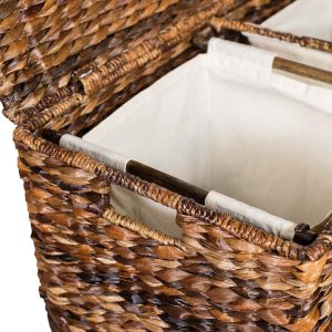 Extra large split gift basket with lining