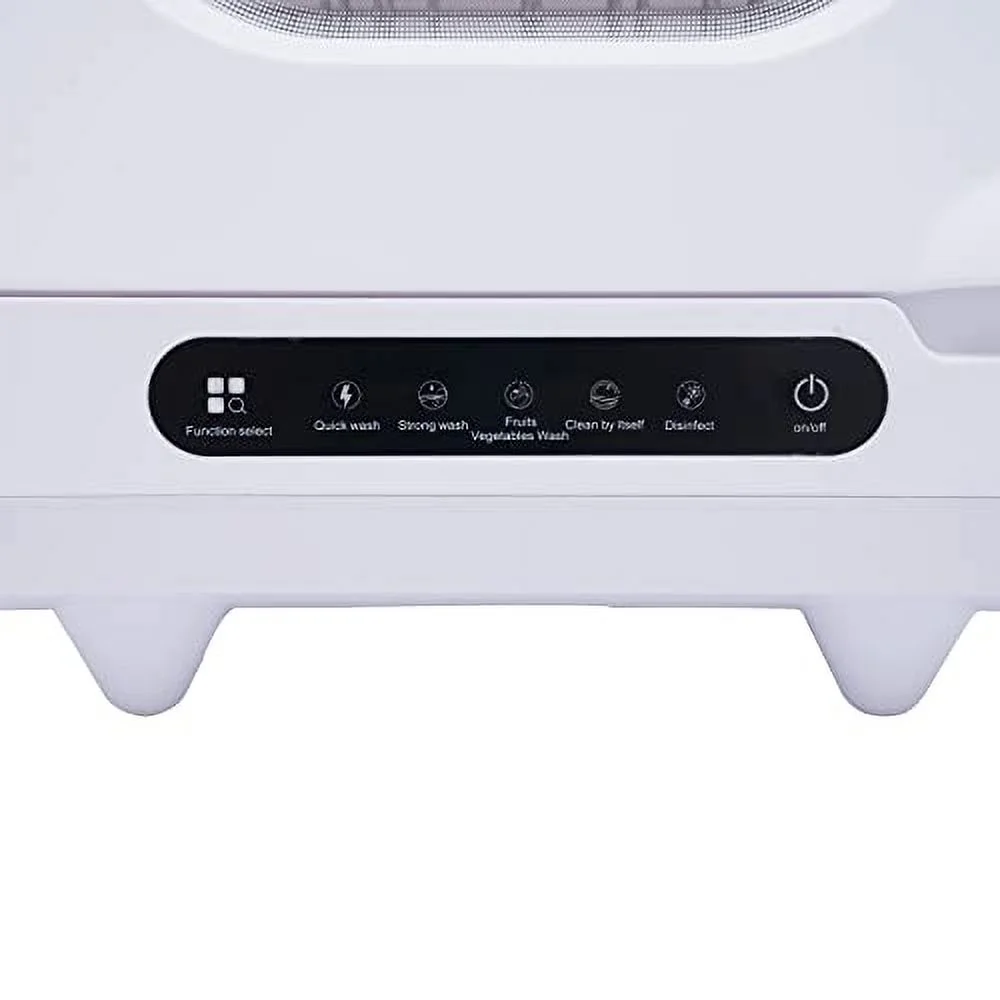 White Desktop Dishwasher, 1200W Compact Automatic Dishwasher, 5 Washing Programs Display 360- Spray Arm, 72 - C Hot Water Rotary Cleaning, Suitable for Apartment/Office/Kitchen/RV