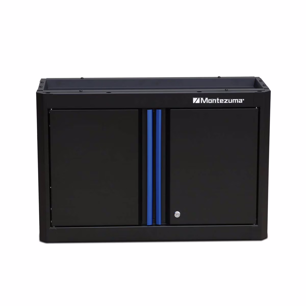 Montezuma Garage Tool Storage System 30.5 x 12" Locking 2 Door Wall Cabinet, Black Finish