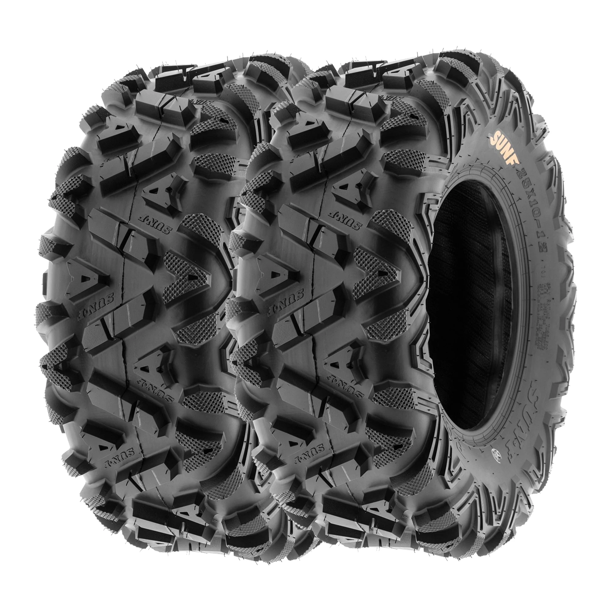 SunF All Terrain ATV UTV Tires 25×8 12 and 25×10 12 6 PR A033 (Complete Full Set of 4)