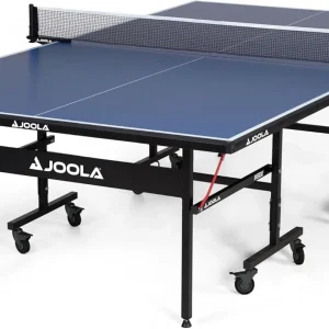 Inside Professional MDF Indoor Ping Pong Table with Quick Clamp Table Tennis Net and Post Set - 10 Minute Easy Assembly - Tournament Quality - Foldable with Single Player Playback Mode