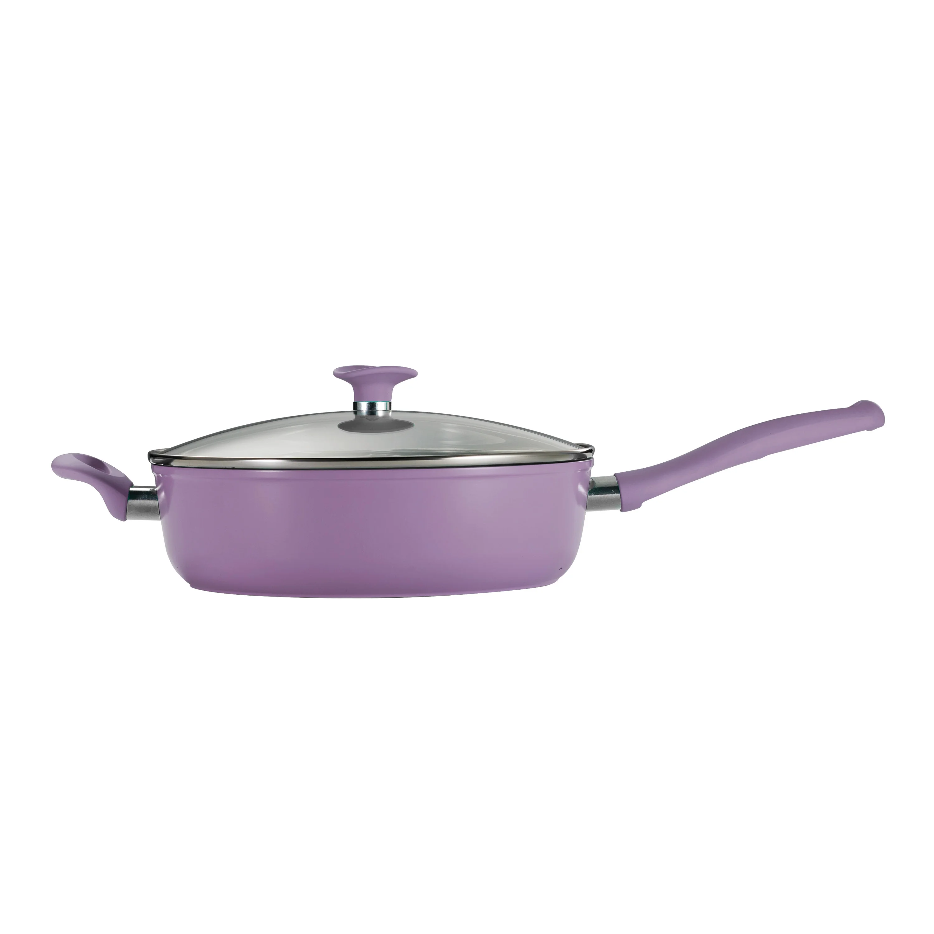 Tramontina Solara 14-Piece Aluminum Ceramic Nonstick Cookware Set with Utensils & Glass Lids, Induction-Ready, Oven & Dishwasher Safe - Red