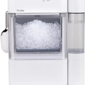 GE Profile Opal 2.0 Ultra Nugget Ice Maker with Side Tank and Scale Inhibiting Filter, Scoop Included, 38 lbs in 24 Hours, Pellet Ice Machine with WiFi & Smart Connected, Stainless Steel