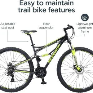 Schwinn Traxion Mountain Bike for Adult Men Women, 29-Inch Wheels, Full Suspension