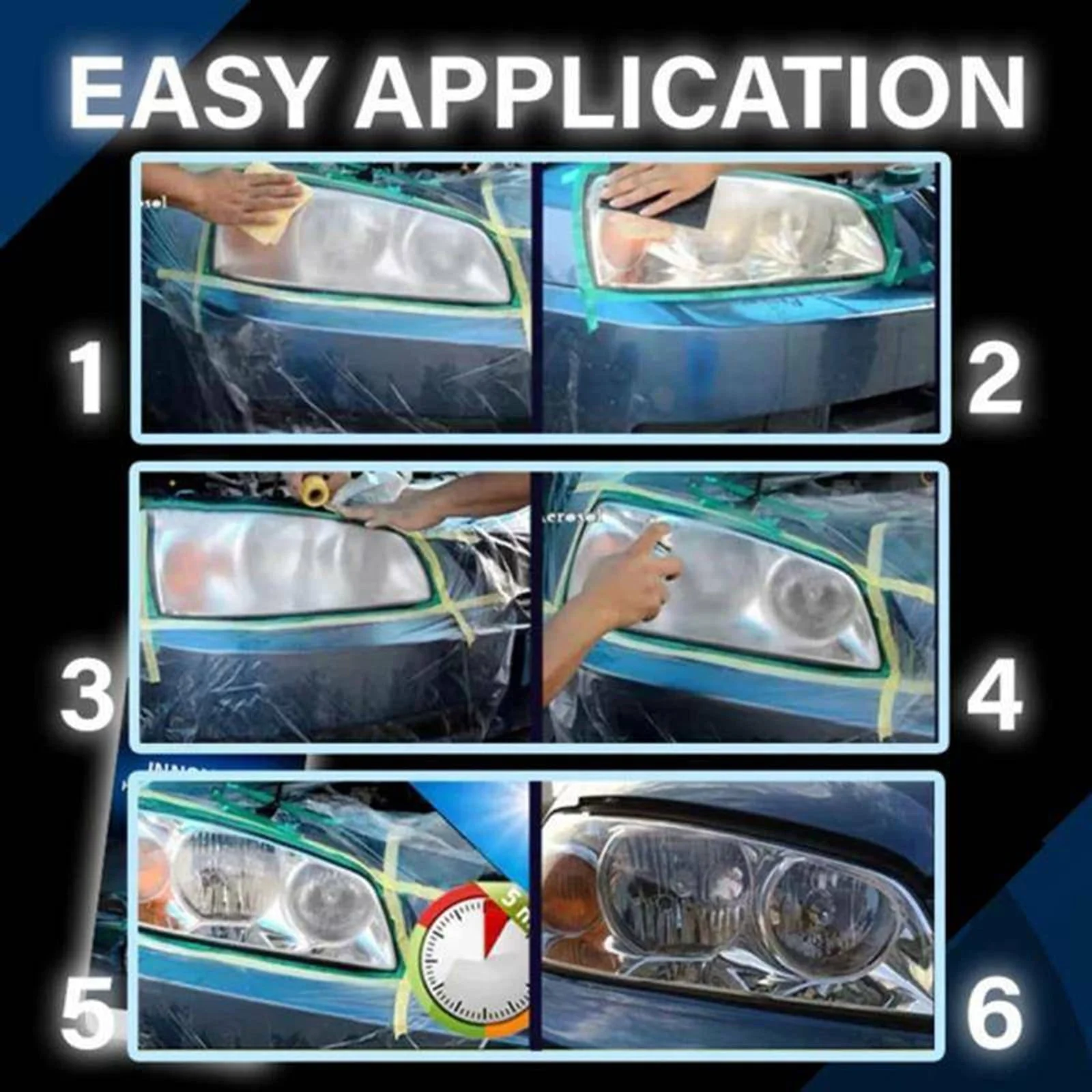 Giyblacko Cleaning brushes with handles Polish Headlight Renewals 20ml Headlight Kit Liquid Car Cleaning Cleaning Supplies