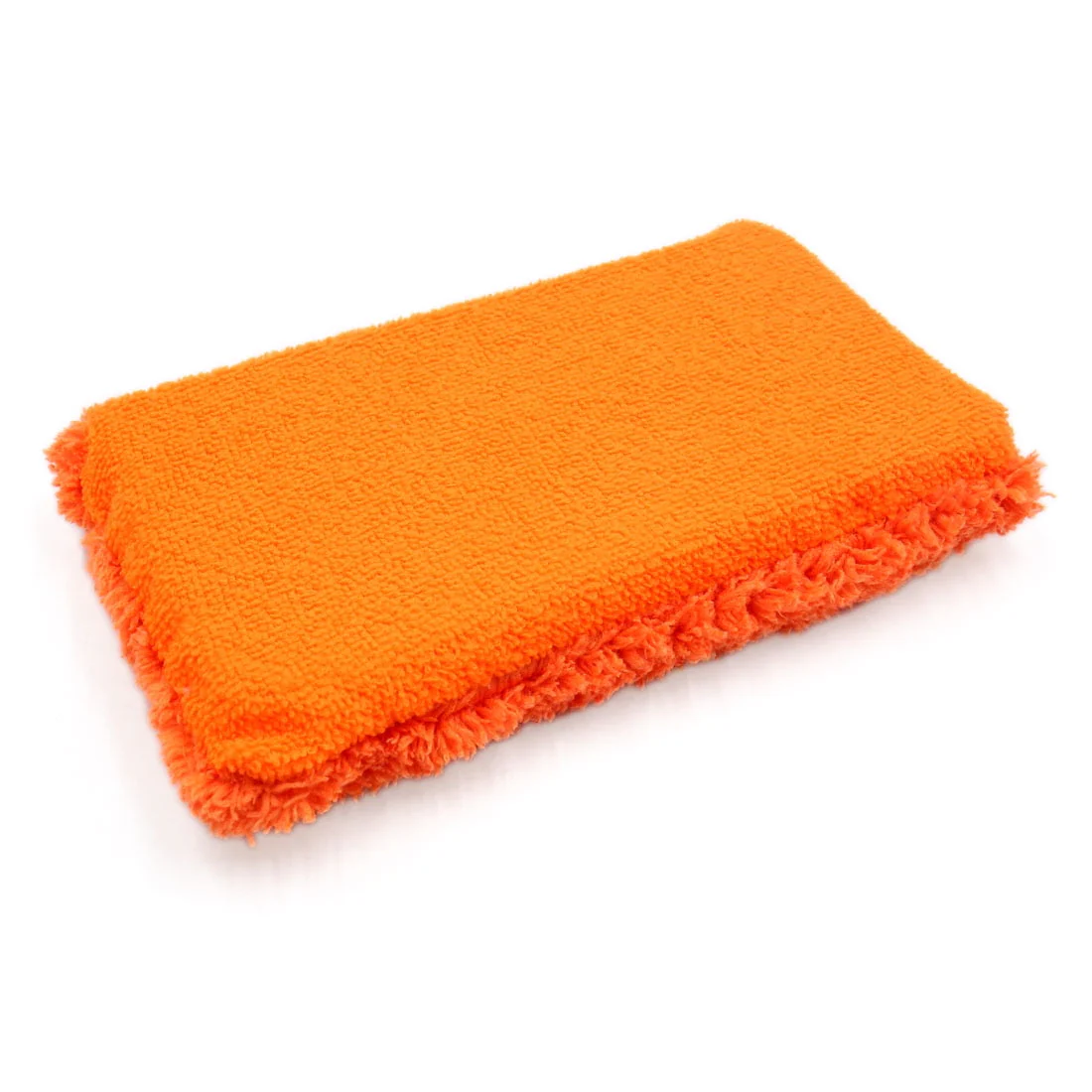 Unique Bargains Orange Microfiber Chenille Car Wash Brush Sponge Pad Cleaning Polishing Tool