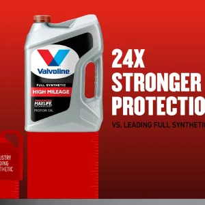 (3 pack) Valvoline Full Synthetic High Mileage with MaxLife Technologyl 5W-30 Motor Oil 5 QT