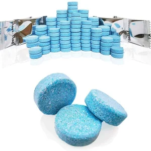 OBOSOE 100Pcs Windshield Washer Fluid Tablets,Wiper Fluid Concentrate,Washer Cleaning Tool for Car Kitchen Window, 1 Piece Makes 1.05 Gallons,100 Pcs Makes 105 Gallons(Winter: Use With Antifreeze)