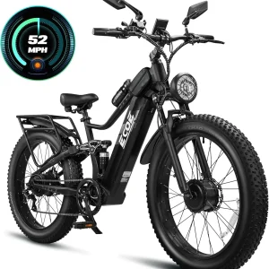 EcoE 6000W/5000W Dual Motor Electric Bike 52MPH All Terrain Ebikes 7-Speed Gear Electric Bicycle