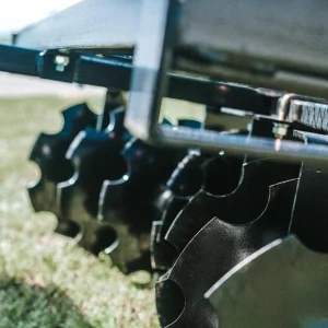 2025 Titan Distributors Inc. 4-Ft Notched Disc Harrow Attachment Pull Behind for ATV and UTV 2-in Towball Hitch NO250072