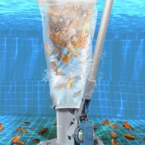 KOKIDO Rechargeable Cordless Pool Leaf Vacuum, 30GPM Strong Suction, 75 min Runtime, XL Heavy Duty Filter Bag, Leaves and Debris Removal, for Above Ground Pool and Inground Pools XV410