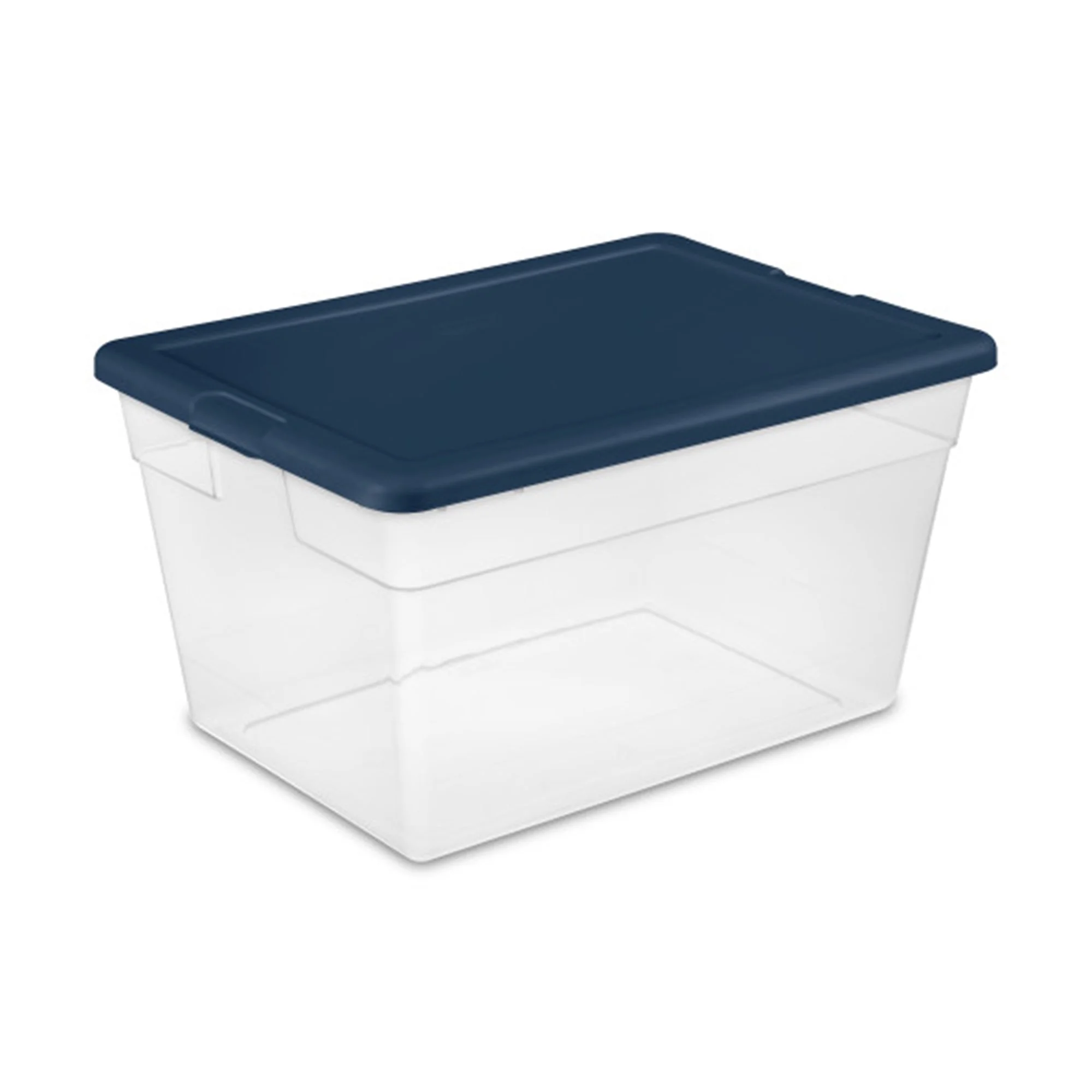 Sterilite 24 Pk Storage Tote Container, 56 Qt, Clear, Mindful Mint Lid
