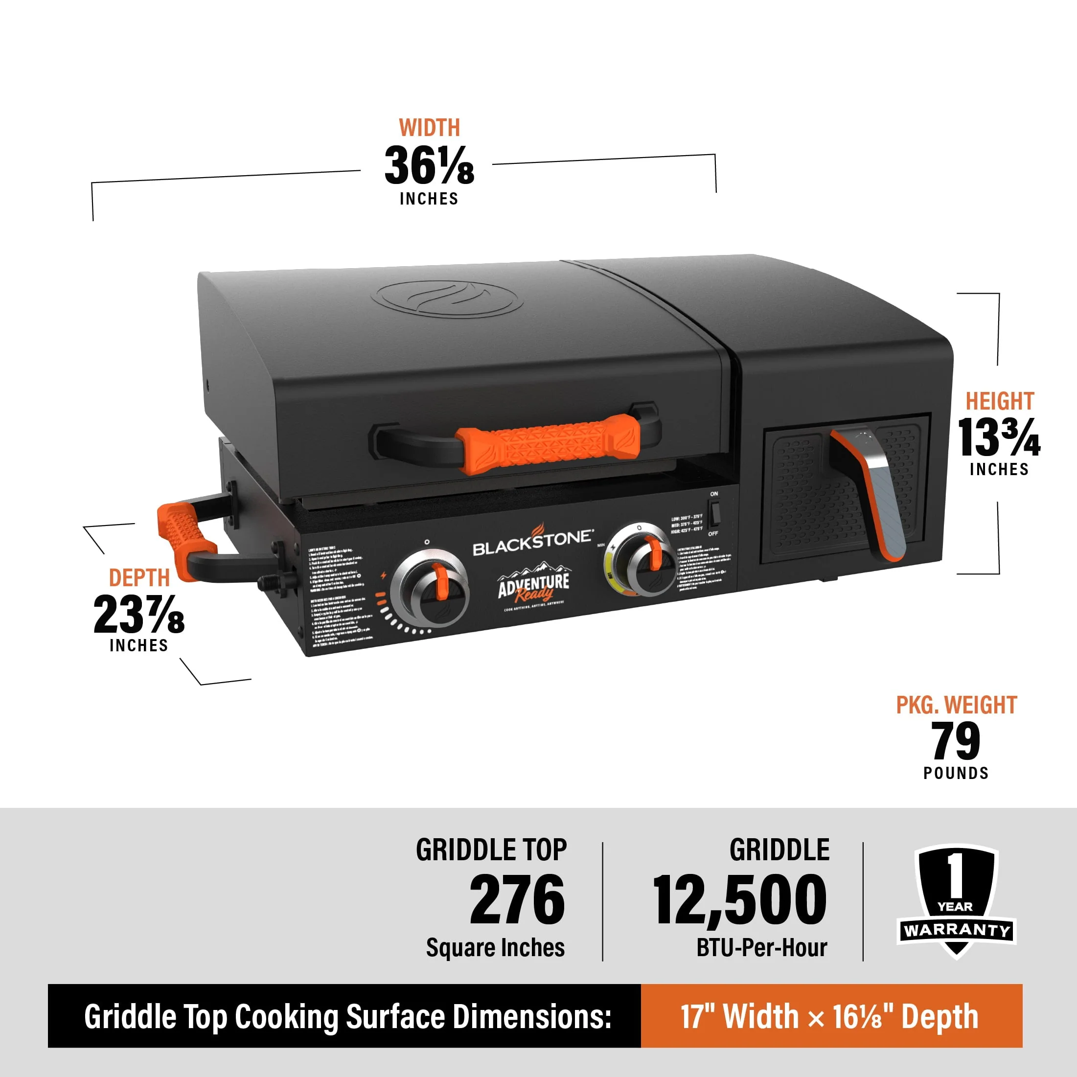 Adventure Ready 17" Griddle with Electric Air Fryer