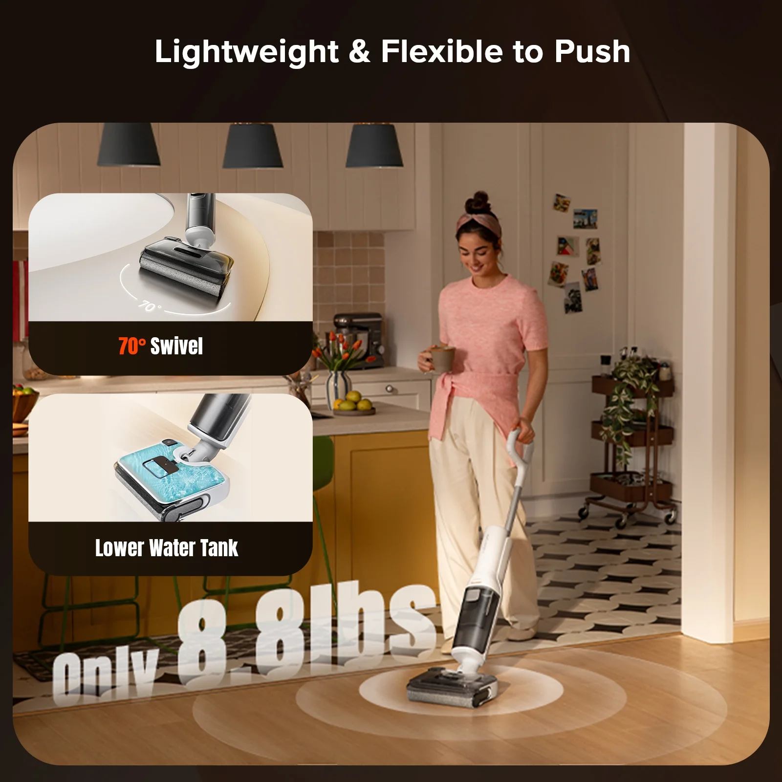 Roborock F25 GT Vacuum Mop All in One, Wet Dry Vacuum Cleaner Cordless, 20000Pa Floor Cleaner Machine for Tile Hardwood Wood Vinyl Floor, Edge to Edge Self Cleaning Electric Mop with 180- Lie-Flat