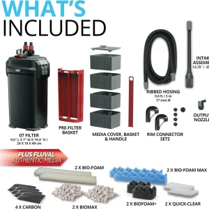 Perfomance Canister Filter - for Aquariums Up to 100 Gallons - Aquarium Canister Filter