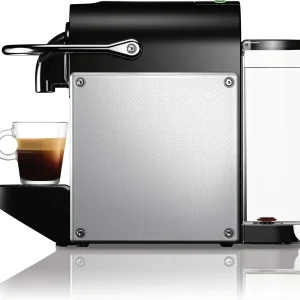 Nespresso Pixie espresso machine by DeLonghi, 19-bar pump, compact aluminum design, silver, 1100 ml