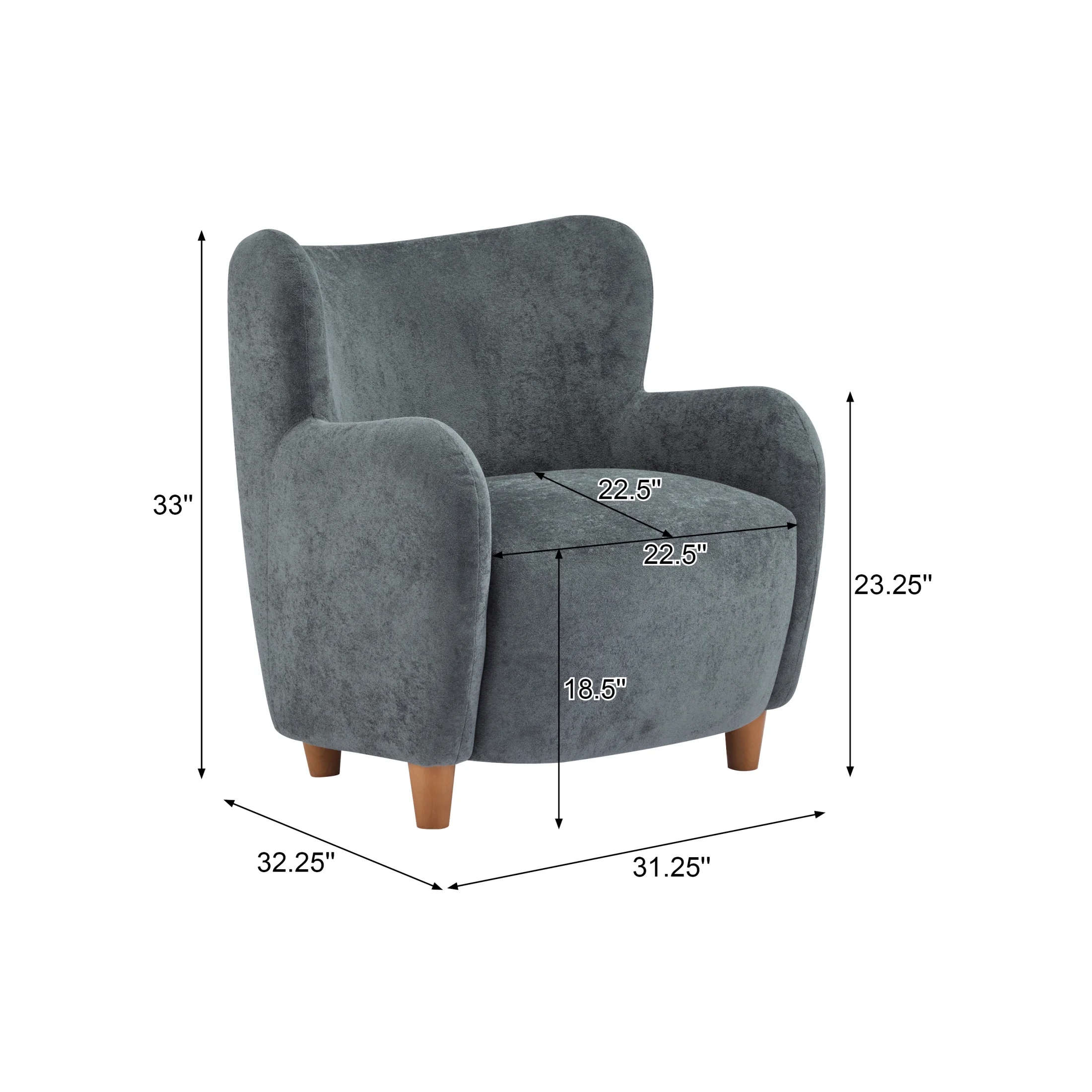 Christopher Knight Home Mid-Century Modern Velvet Wingback Accent Chair with Birch Legs, White