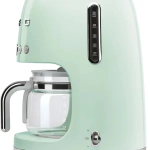 Smeg 50's Retro Style Aesthetic Drip Filter Coffee Machine, 10 cups, Pastel Green