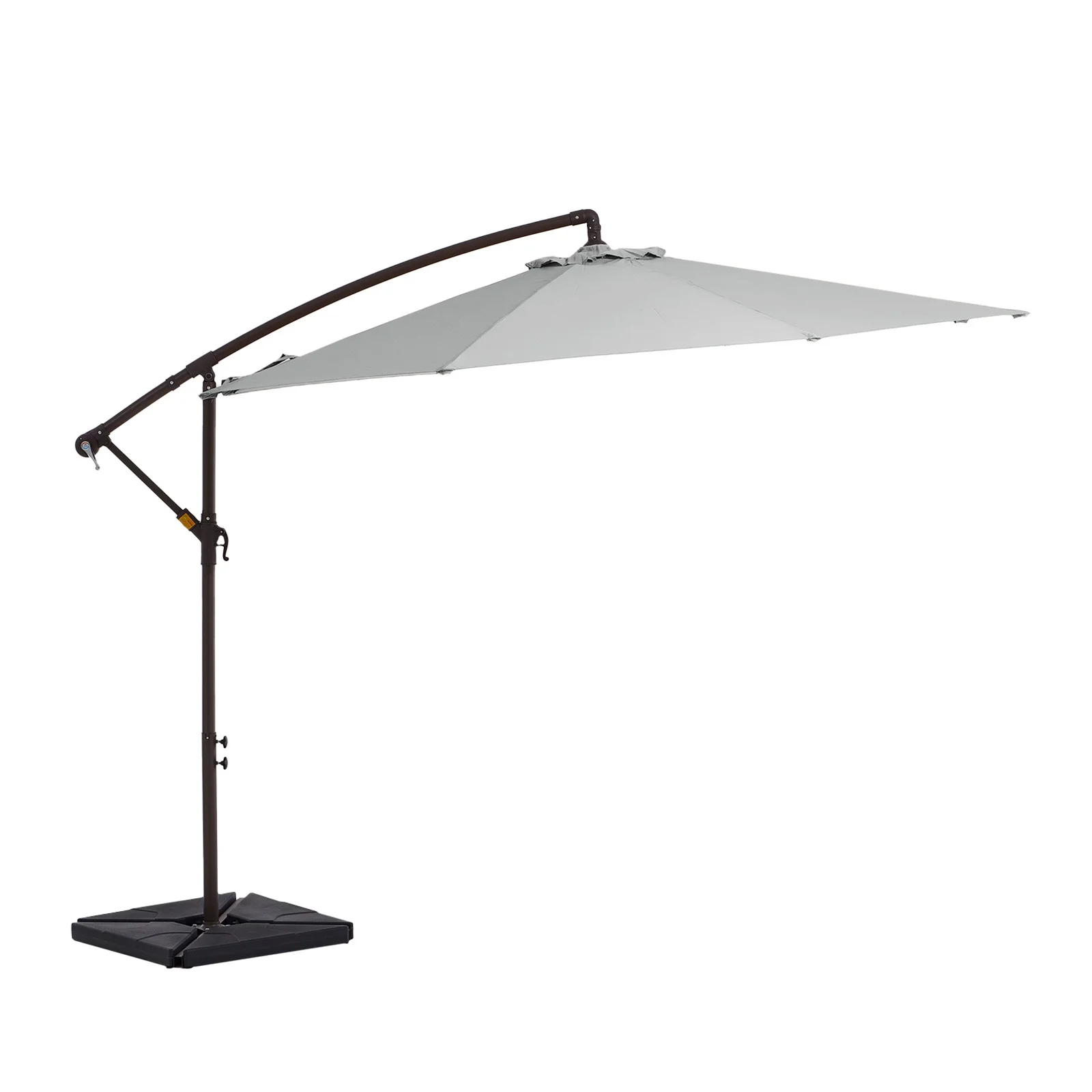 JUSTLET 10ft Heavy Duty Patio Hanging Offset Cantilever Patio Umbrella W/ 4-Piece Base Included Included, Beige