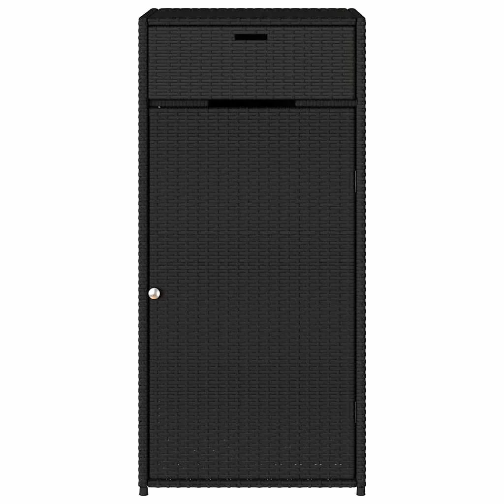 vidaXL Patio Storage Cabinet, PE Rattan Beige, 21.70 x 21.70 x 43.70 in