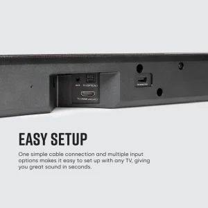 Polk Audio Signa S2 Low Profile TV Sound Bar, Works with 4K & HD TVs, Wireless Subwoofer, Includes HDMI & Optical Cables, Bluetooth Enabled, Black