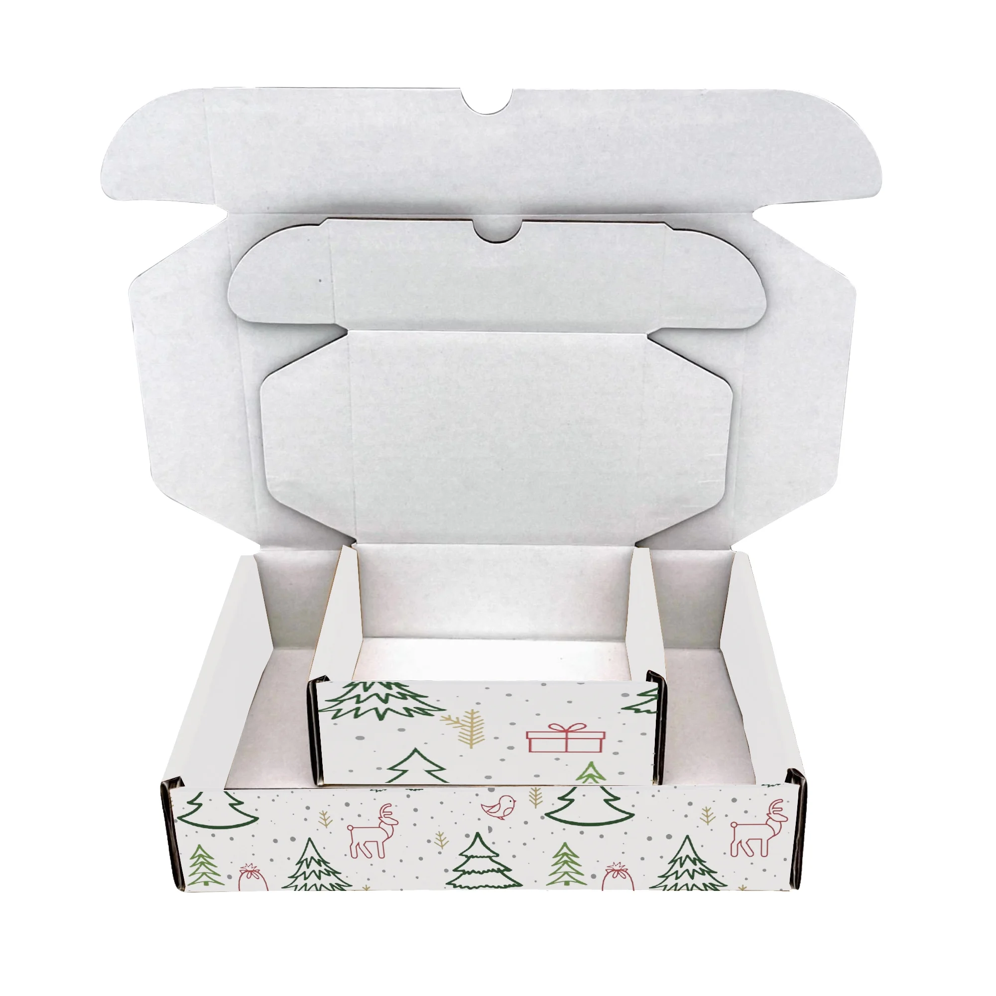 Ucanpack Christmas Packing Boxes 11 x 7? x 3?" - 50 Pack Winter Forest Printed Holiday Boxes - Holiday Shipping Box Made In USA Holiday Box Corrugated Shipping Boxes