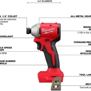 Milwaukee Tool M18™ Compact Brushless 1/4" Hex Impact Driver