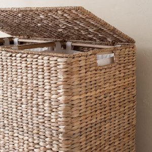 Extra large split gift basket with lining