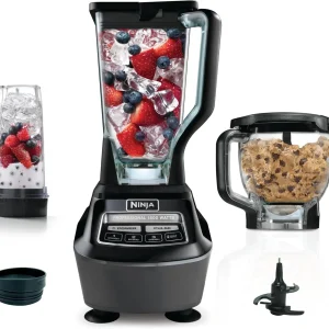 Ninja Mega Kitchen System, 1500-Watt, 72-Ounce Full-Size Blender and 8-Cup Food Processor with (2) 16-Ounce To-Go Cups