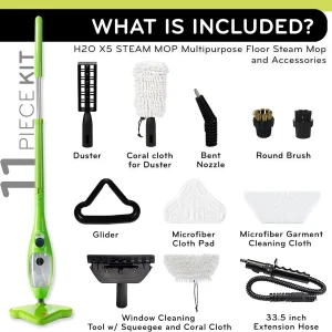 2025 H2O MOP® X5 Steam Mop and Handheld Steam Cleaner For Cleaning Hardwood and Kitchen Tile Floors  Grout Cleaner  Upholstery Cleaner and Carpets