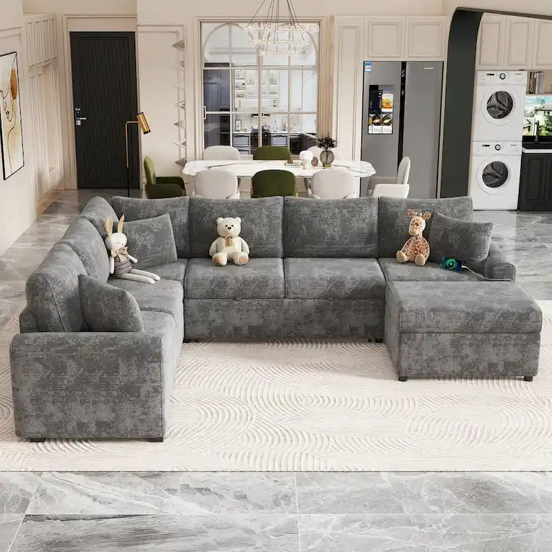 Sectional Sofa Pull-out Sofa Bed Sleeper