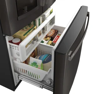 GE Appliances PFE28KBLTS 36 Inch French Door Refrigerator Black Stainless Steel