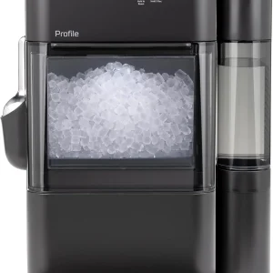 GE Profile Opal 2.0 Ultra Nugget Ice Maker with Side Tank and Scale Inhibiting Filter, Scoop Included, 38 lbs in 24 Hours, Pellet Ice Machine with WiFi & Smart Connected, Stainless Steel