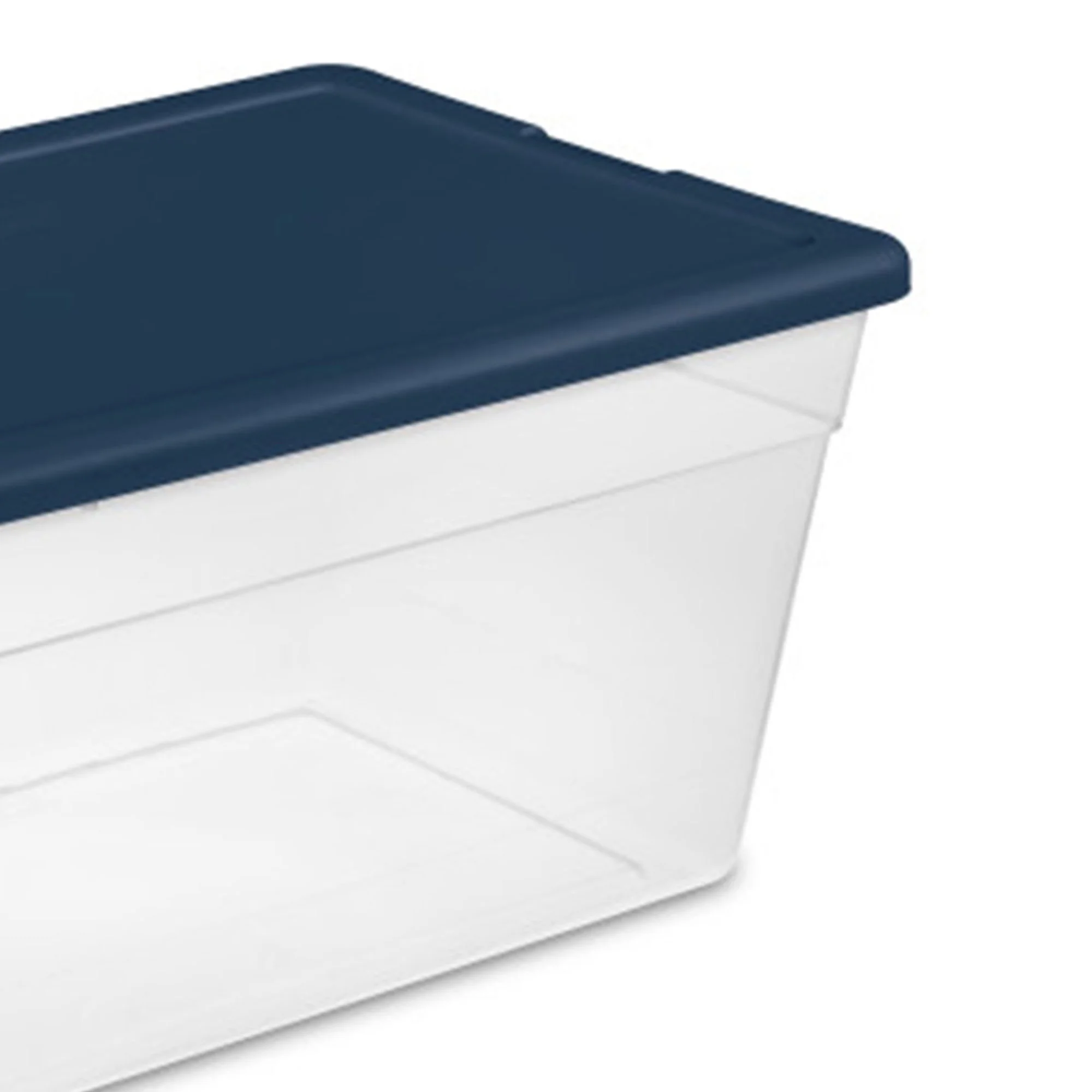 Sterilite 24 Pk Storage Tote Container, 56 Qt, Clear, Mindful Mint Lid