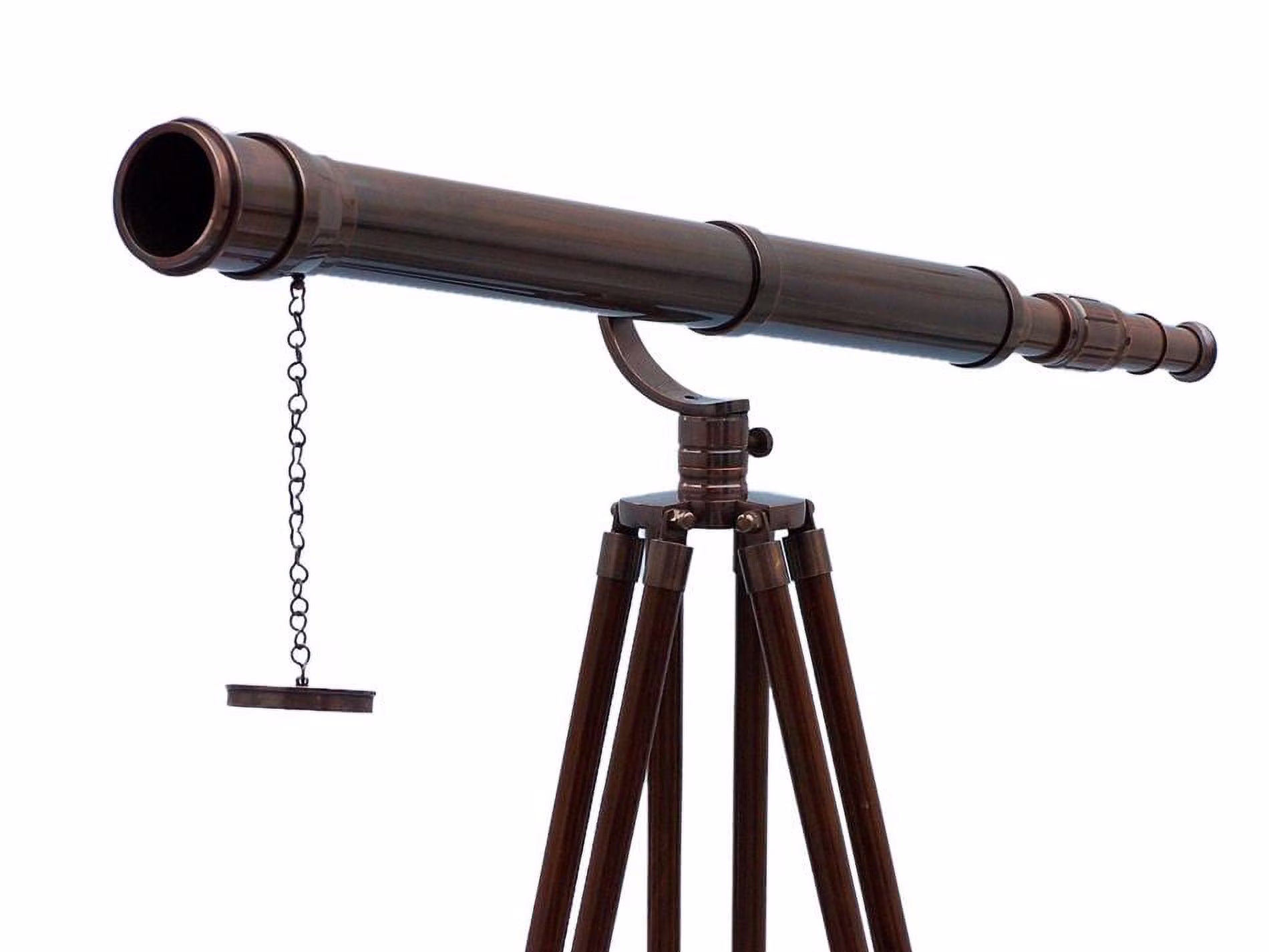 Floor Standing- Antique Copper Galileo Telescope 65"- Nautical Decor- Antique Copper Telescope- Nautical Home Decor