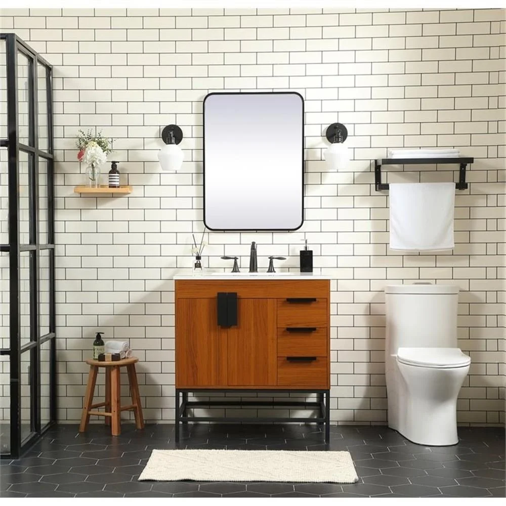 Elegant Kitchen and Bath 32 Inch Single Bathroom Vanity In Green