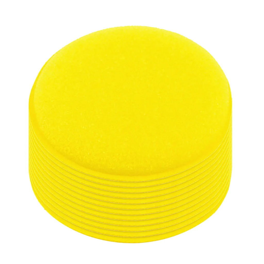 FAFWYP 12 Pcs Yellow Car Wax Foam Applicator - Car Detailing Tool for Waxing Kit Glaze Sealant Liquid Paste | Paint & Auto Part Accessories | Car Wash Kit Household Cleaning Supplies