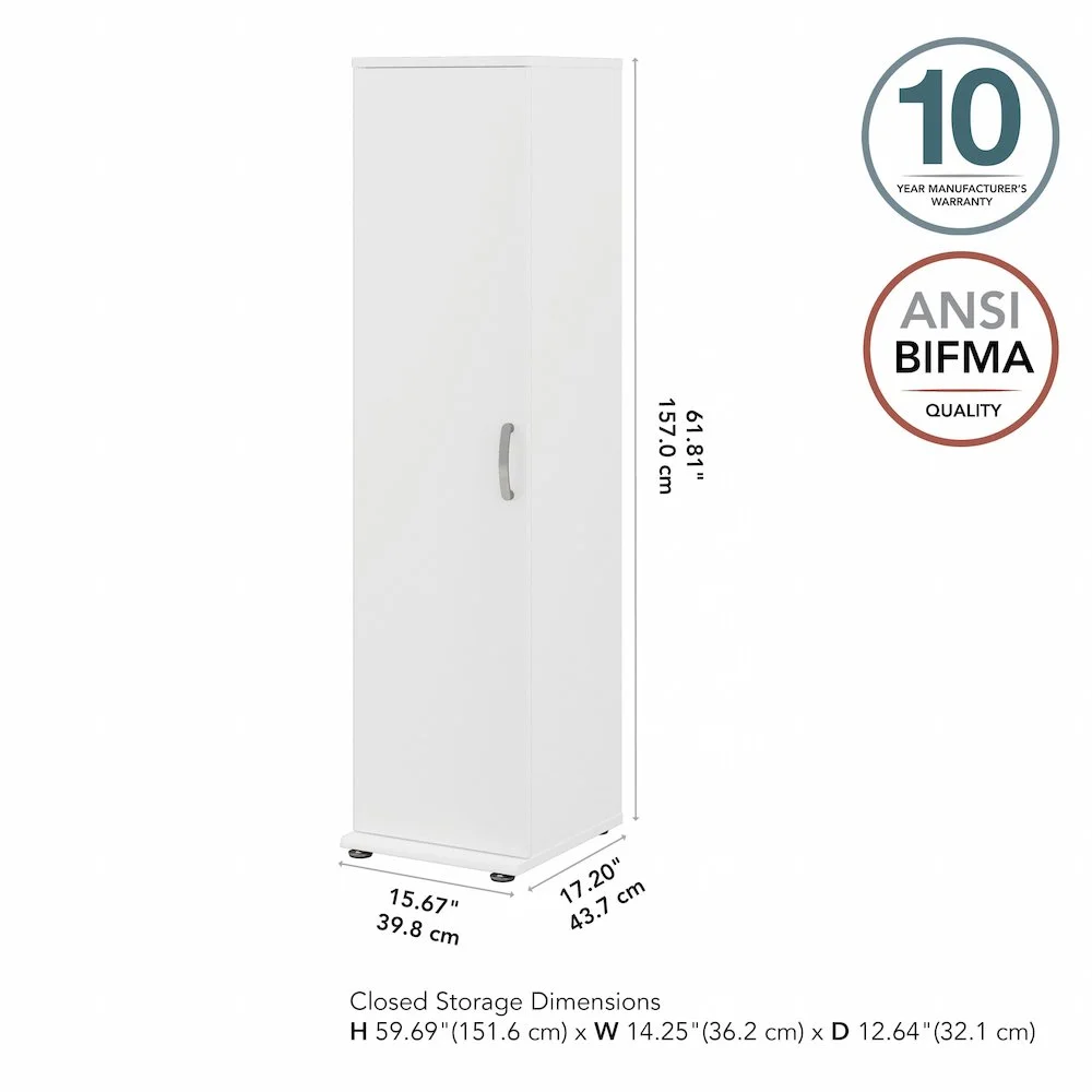 Universal Narrow Clothing Storage Cabinet in Platinum Gray - Engineered Wood