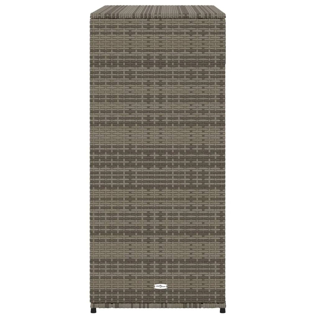 vidaXL Patio Storage Cabinet, PE Rattan Beige, 21.70 x 21.70 x 43.70 in