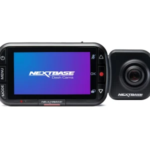 Nextbase 222X Compact Dual Dash Cam Front & Rear 2.5" HD IPS Screen, 1080p Full HD, 6 Layer Lens, Black, 0.17 lbs assembled.