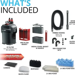 Perfomance Canister Filter - for Aquariums Up to 100 Gallons - Aquarium Canister Filter