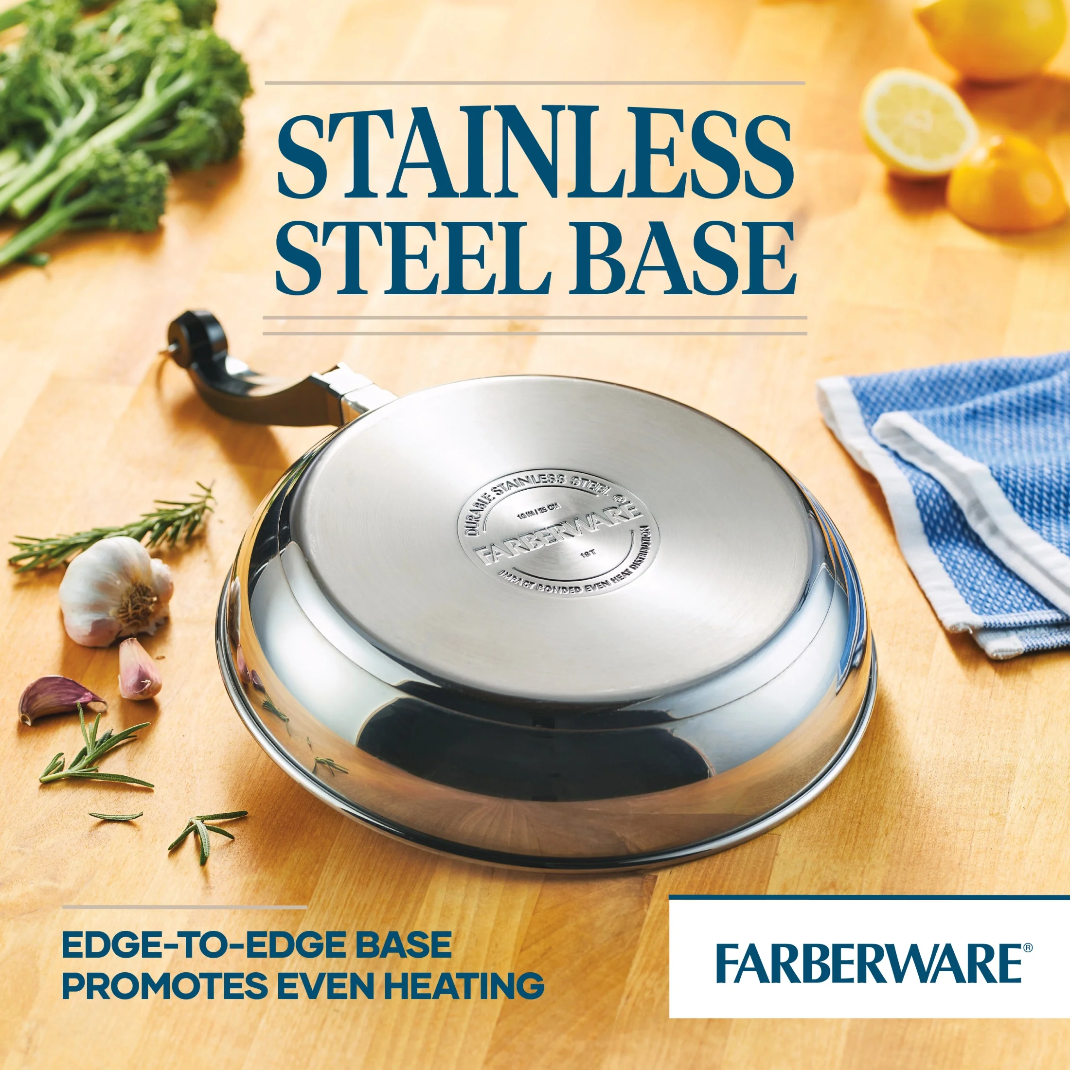 Farberware Classic Series 15 Pcs Stainless Steel and Nonstick Cookware Set with Cooking Tools, Induction Compatible, Metal Utensil and Dishwasher Safe, Stainless Steel