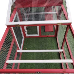 Chicken Coop Outlet Large 102" Wood Backyard Hen House Nesting Box & Run & Cleaning Tray