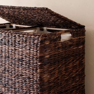 Extra large split gift basket with lining